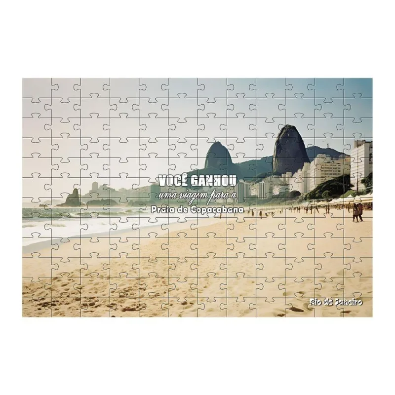 Quebra-cabeça Viagem de Presente Rio de Janeiro 150 Peças de MDF para Experiência Surpresa Marrom - OUTRAS