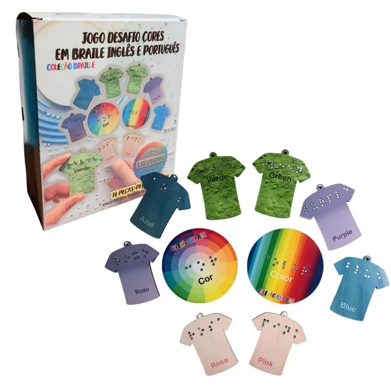 Jogo Educativo Infantil Cores em Braille Ingles Exclusivo