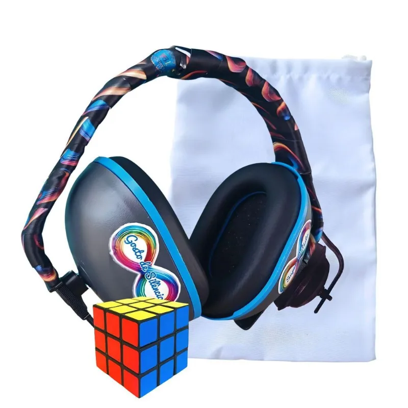 Protetor De Barulhos Para Autistas Cube 18 Db + Cubo Mágico