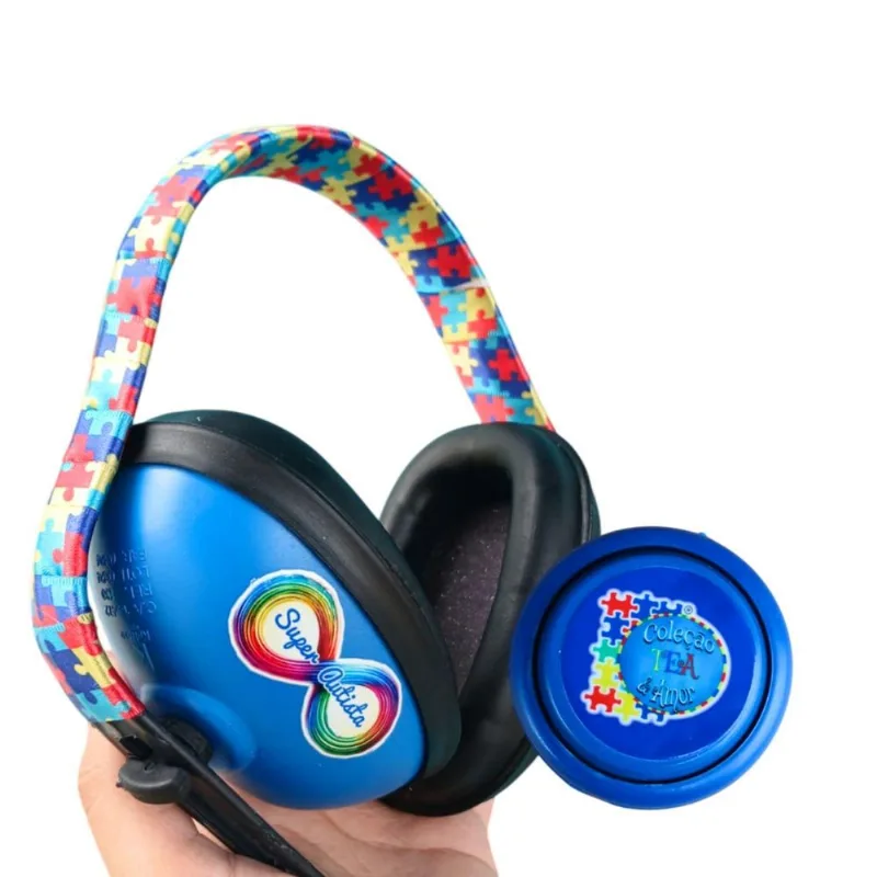 Abafador De Ruidos Para Autistas Azul 11db Colorido + Iô Iô