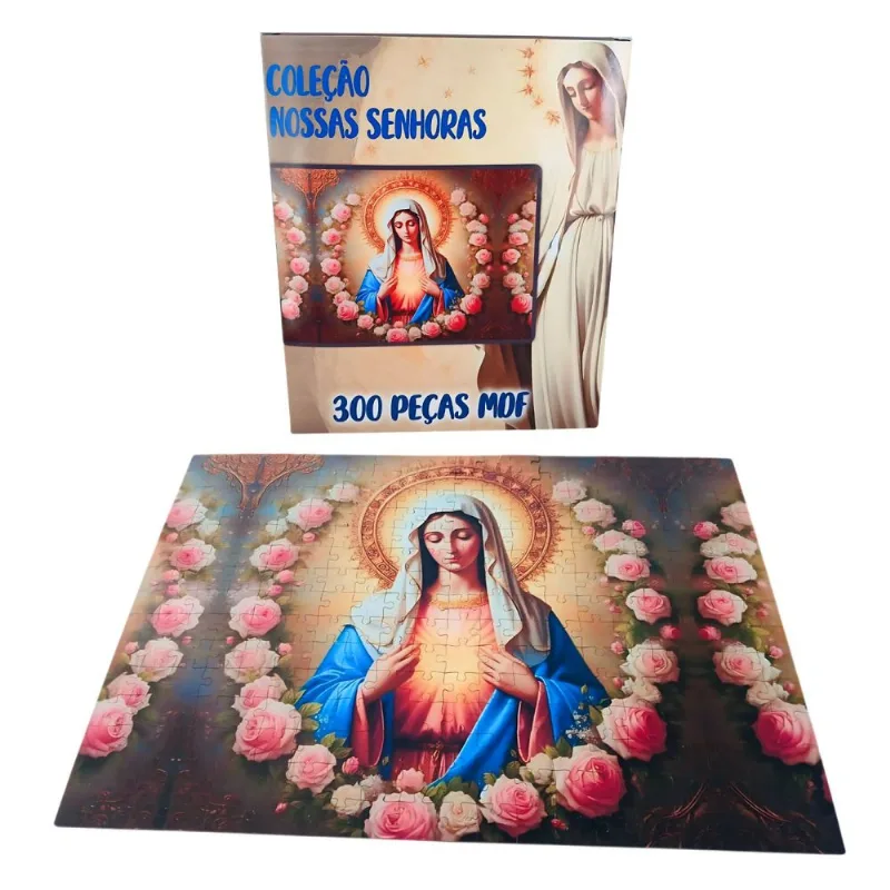 Quebra-cabeça Religiosos 300 peças Nossa Senhora das Flores