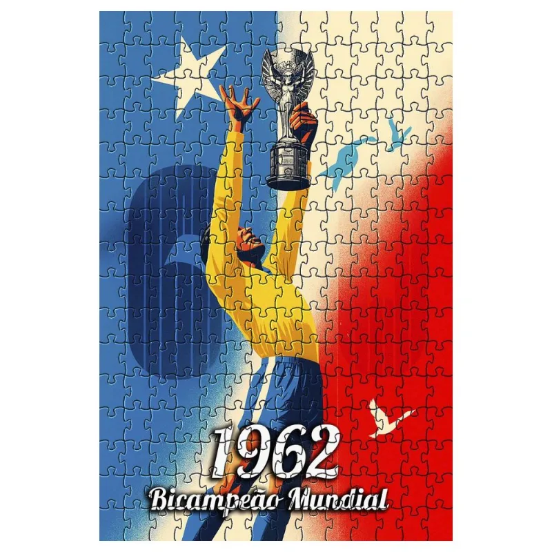 Quebra-cabeça Coleção Copa Chile 1962 - Brasil Bicampeão - 300 peças