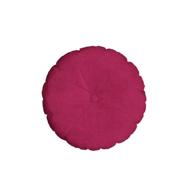 ALMOFADA VELVETEEN REDONDA C/BOTAO 40CM 578 PINK/UNICO