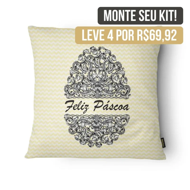 CAPA PARA ALMOFADA PASCOA 43CM X 43 CM DES 055/UNICO