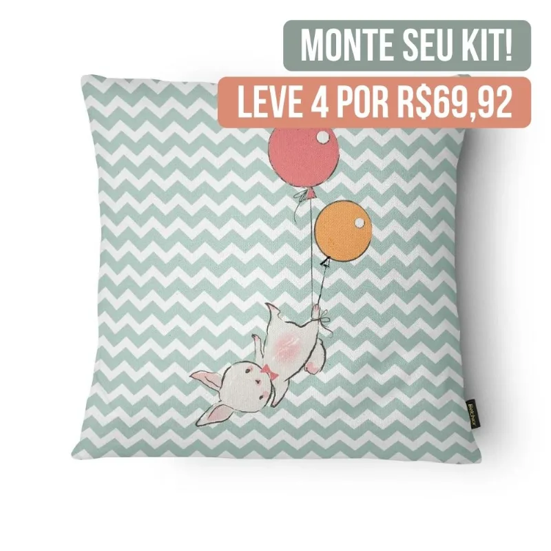 CAPA PARA ALMOFADA PASCOA 43CM X 43 CM DES 062/UNICO