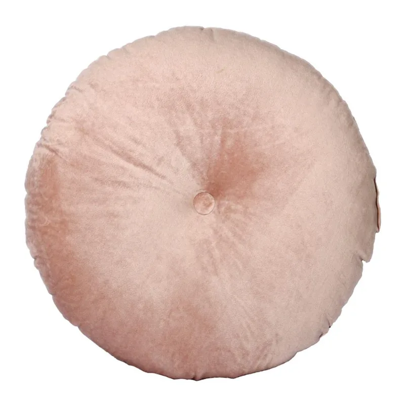 Almofada Belchior Premium Redonda Com Botao 319 Rose 50 Cm