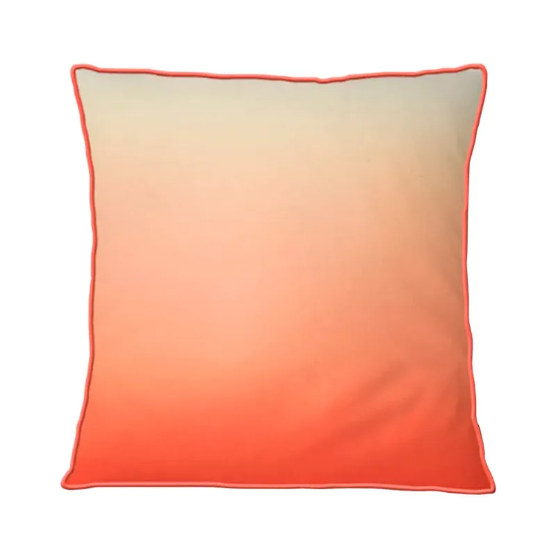 Almofada Decorativa Quadrada Náutica com Cordone 142 Degrade Laranja 43X43CM - Belchior