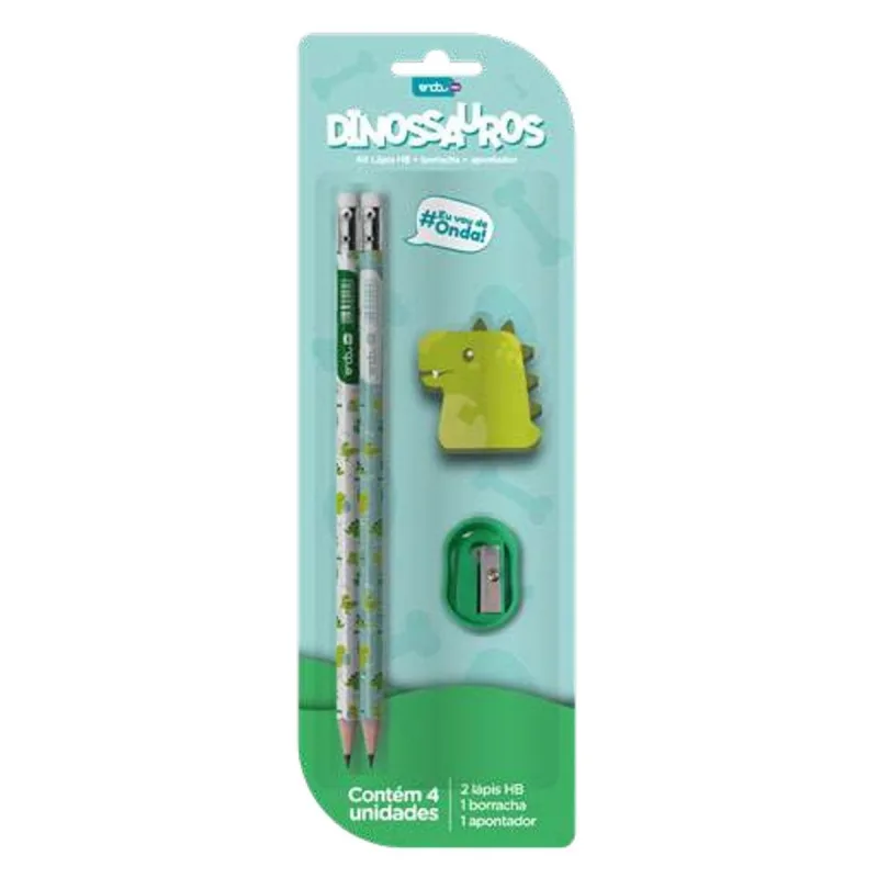Kit Lápis Hb Onda Pro Dino Sortido 2512118 - Onda Pro