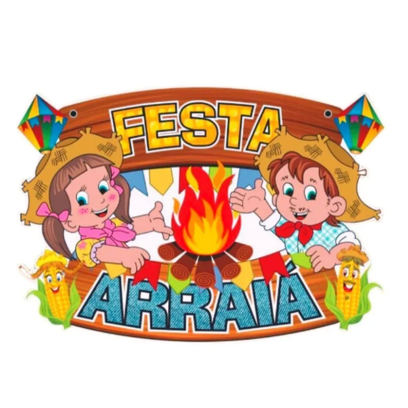 Painel Parede Decoração Festa Junina Mural São João 68X48Cm