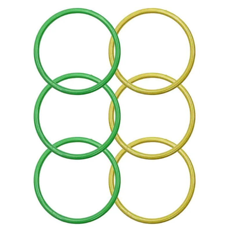 Argola De Plástico Brasil Verde E Amarela - 6 Unidades