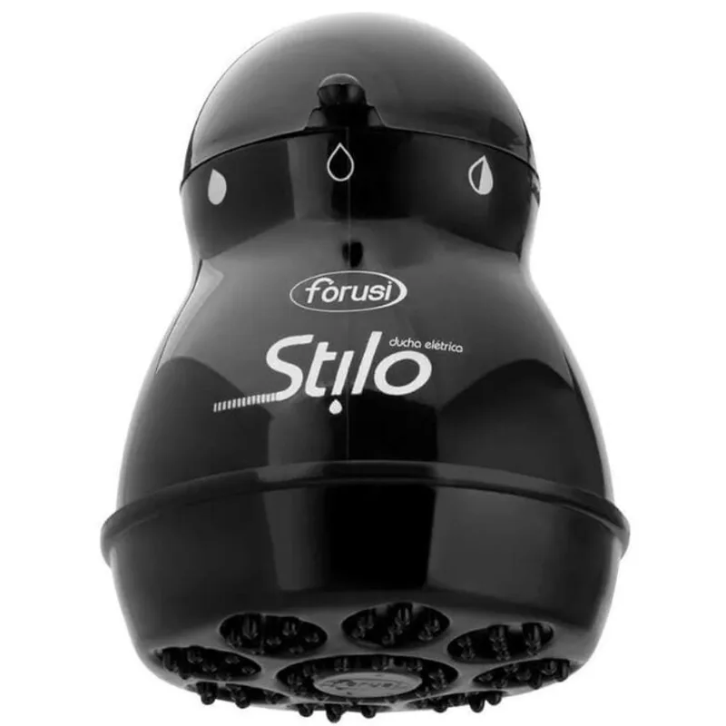 Chuveiro Stilo 3 Temperaturas 220V 5400W Forusi Chuveiro Stilo 220V 5400W Preta Forusi