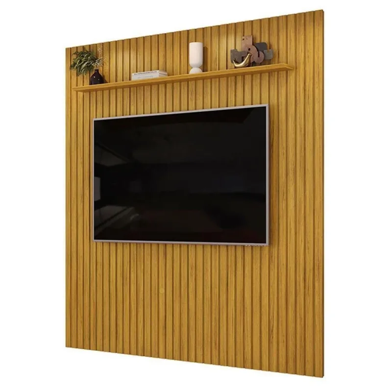 Painel Suspenso para TV Trento 223 223CM MDF Ripado Cedro DJ Móveis - Dj Móveis - Agro