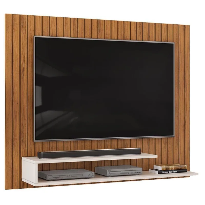 Painel para TV Ripe 55" 134,5CM MDF MDP Laqueado Off White DJ Móveis - Dj Moveis - Agro