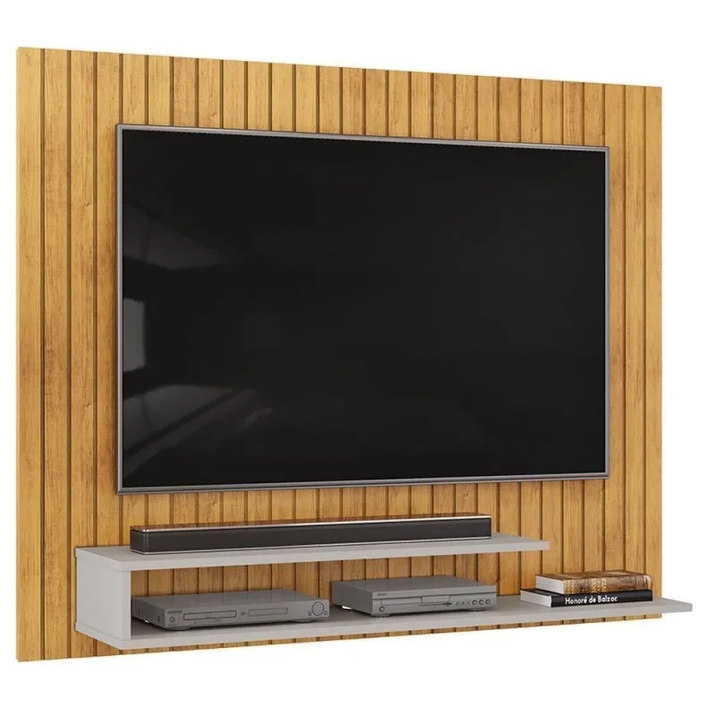 Painel para TV Ripe Cedro Bali 134,5CM MDP-MDF Amadeirado DJ Móveis - dj móveis - Agro
