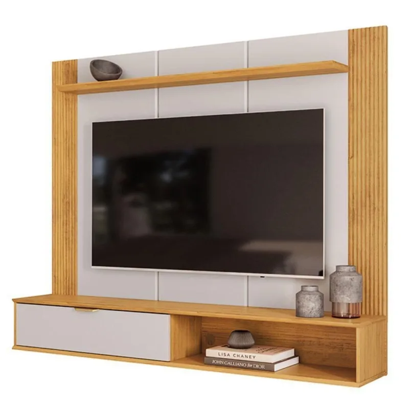 Painel para TV Lander Bali 55" 158.5CM MDF-MDP Cinza DJ Móveis - Dj Móveis - Agro