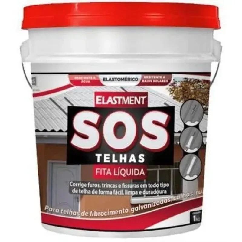 Tinta Impermeabilizante Fita Líquida SOS Telhas Drylevis Branco 900ml - Dry Levis - Tinta