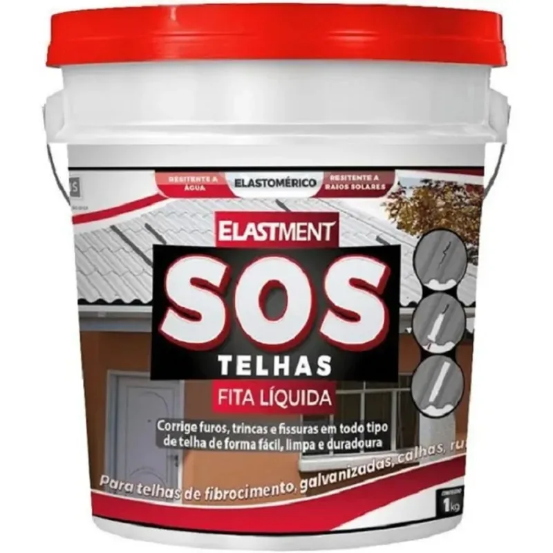 Tinta Impermeabilizante Fita Líquida SOS Telhas Drylevis Cerâmica 900ml - Dry Levis - Tinta
