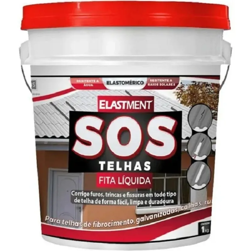 Tinta Impermeabilizante Fita Líquida SOS Telhas Drylevis Cinza 900ml - Dry Levis - Tinta