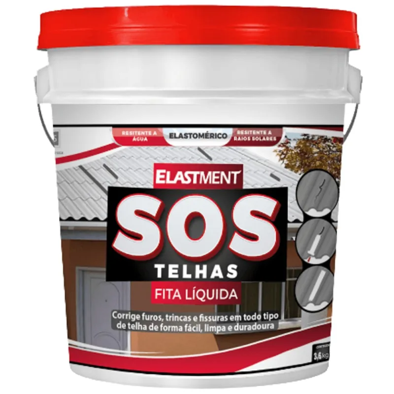 Tinta Impermeabilizante Fita Líquida SOS Telhas Drylevis 3,6kg Cerâmica - Dry Levis