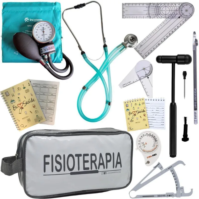Kit Fisioterapia Goniômetro Martelo Buck- Verde Incoterm
