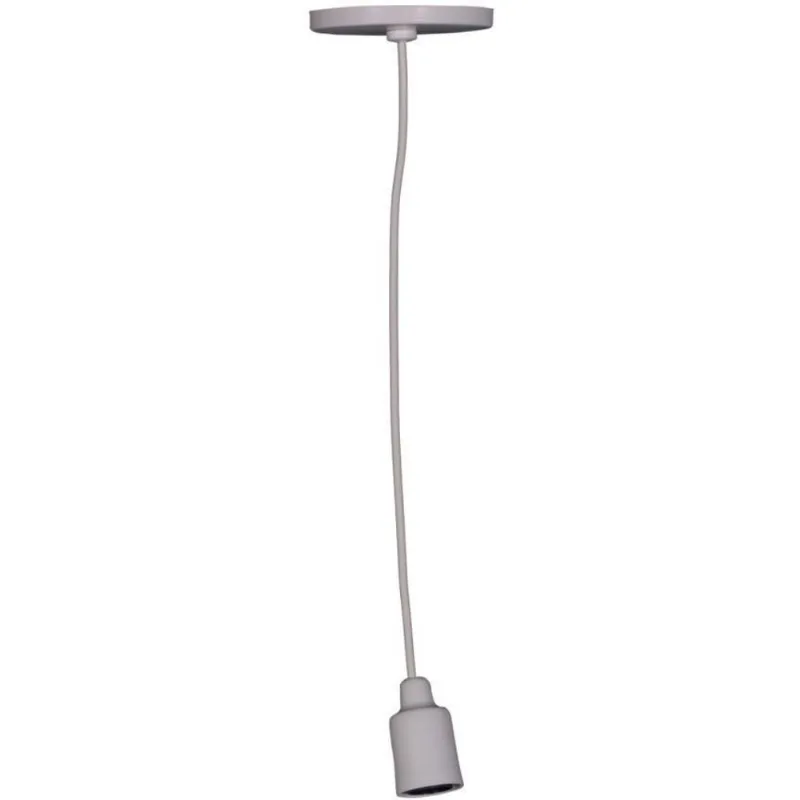 Pendente 1 Lâmpada Pop Color 25W Alumínio Luminoteca 1101 Branco Bivolt