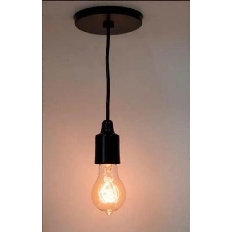 Pendente 1 Lâmpada Pop Color 25W Alumínio Luminoteca 1103 Preto Bivolt