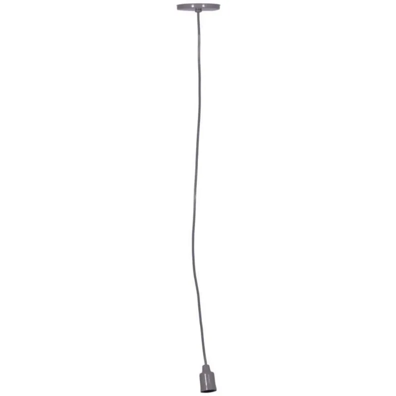 Pendente 1 Lâmpada Pop Color 25W Alumínio Luminoteca 1105 Cinza Bivolt