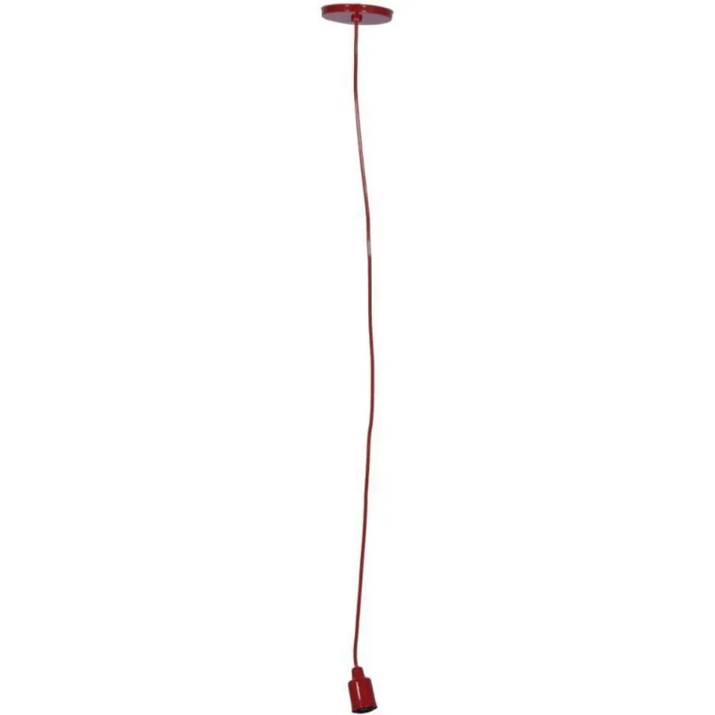 Pendente 1 Lâmpada Pop Color 25W Alumínio Luminoteca 1111 Vermelho Bivolt