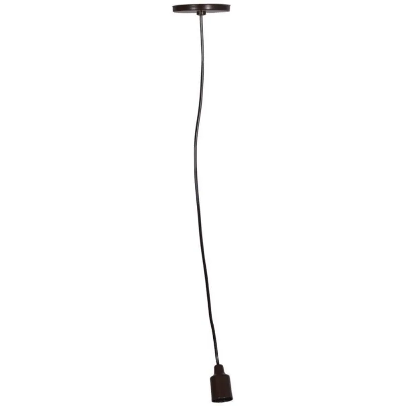 Pendente 1 Lâmpada Pop Color 25W Alumínio Luminoteca 1115 Marrom Bivolt