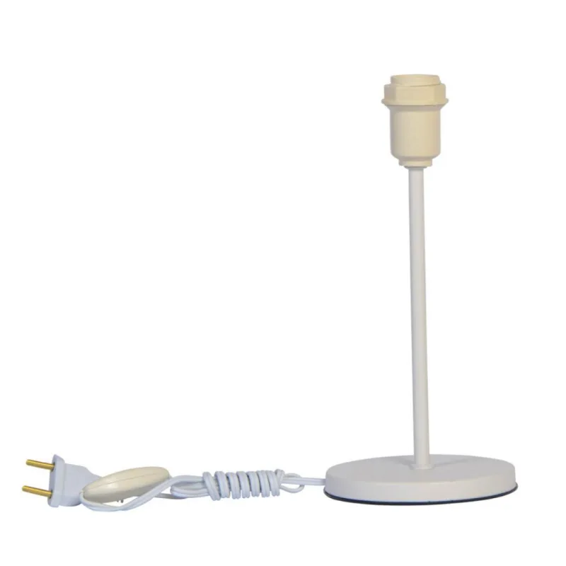 Base Abajur Tamanho P Redondo 25W Metal Luminoteca Branco Bivolt