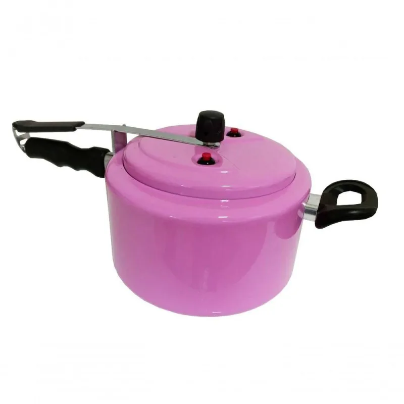 Panela De Pressão Com Teflon Antiaderente 5 Litros Cor Rosa - OUTRAS MARCAS - Utilidades Domesticas