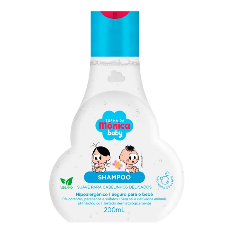 Shampoo Turma da Mônica Baby Suave Para Cabelinhos Delicados 200ml - TURMA DA MONICA BABY