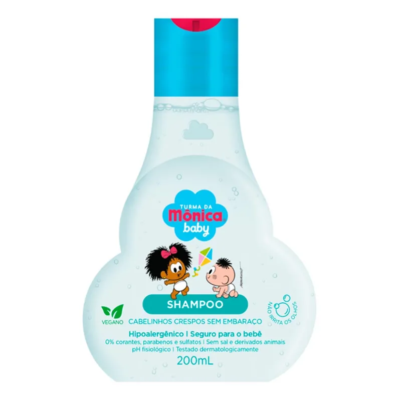 Shampoo Turma da Mônica Baby Cabelinhos Crespos Sem Embaraço 200ml - TURMA DA MONICA BABY