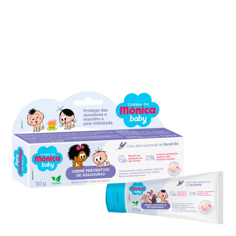 Creme Preventivo De Assaduras Turma da Mônica Baby Lavanda 30g - TURMA DA MONICA BABY