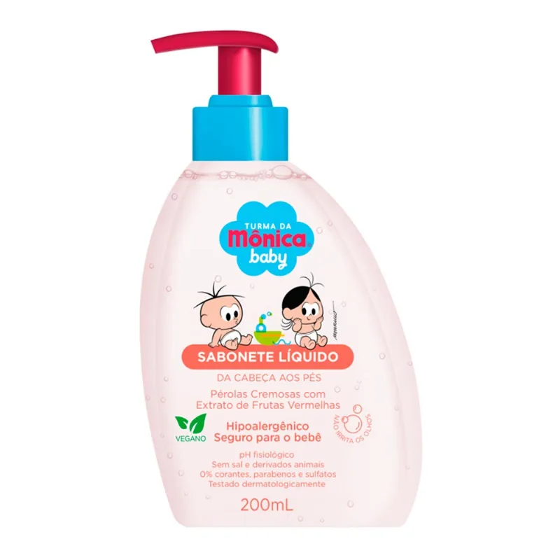 Sabonete Líquido Turma da Mônica Baby Pérolas Cremosas 200ml - TURMA DA MONICA BABY
