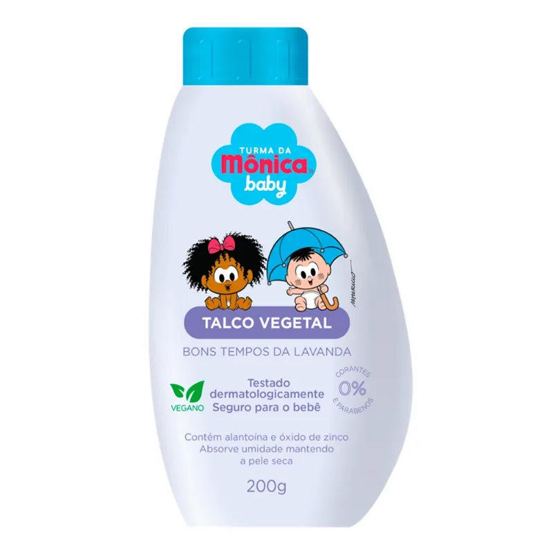 Talco Vegetal Turma da Mônica Baby Bons Tempos da Lavanda 200g - TURMA DA MONICA BABY