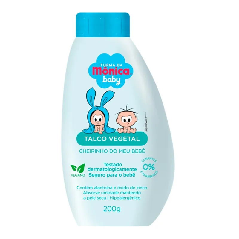 Talco Vegetal Turma da Mônica Baby Cheirinho do Meu Bebê 200g - TURMA DA MONICA BABY