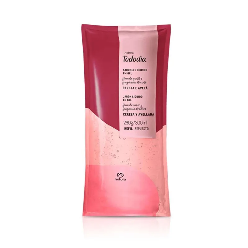 Natura tododia cereja avelã sabonete liquido gel refil 300ml