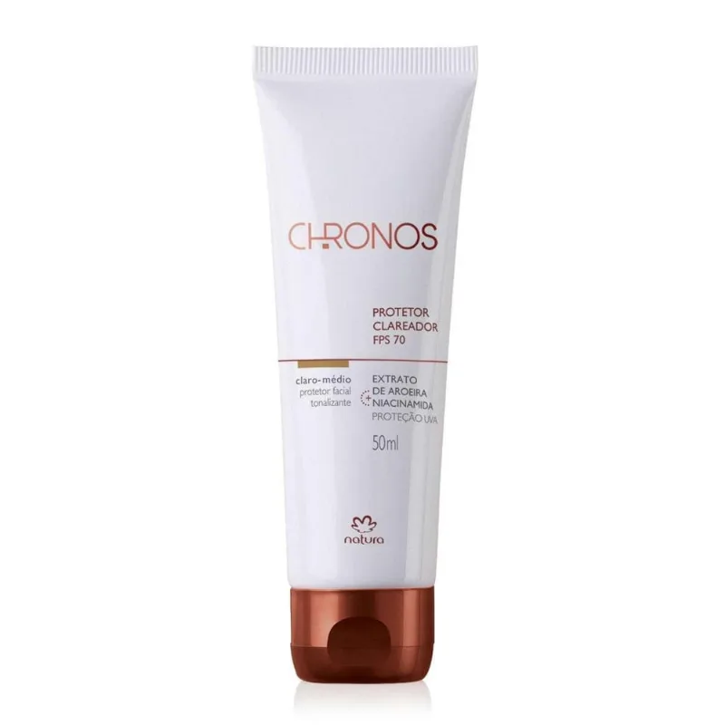 Natura - Chronos Protetor Clareador Fps 70 Médio Claro 50Ml