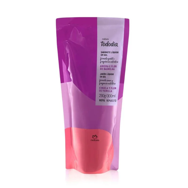 Natura tododia sabonete gel ameixa flor baunilha refil 300ml