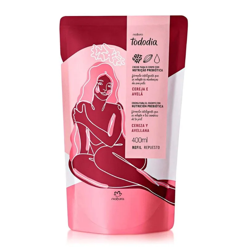 Refil Creme Nutritivo Corporal Tododia Cereja e Avelã 400 ml