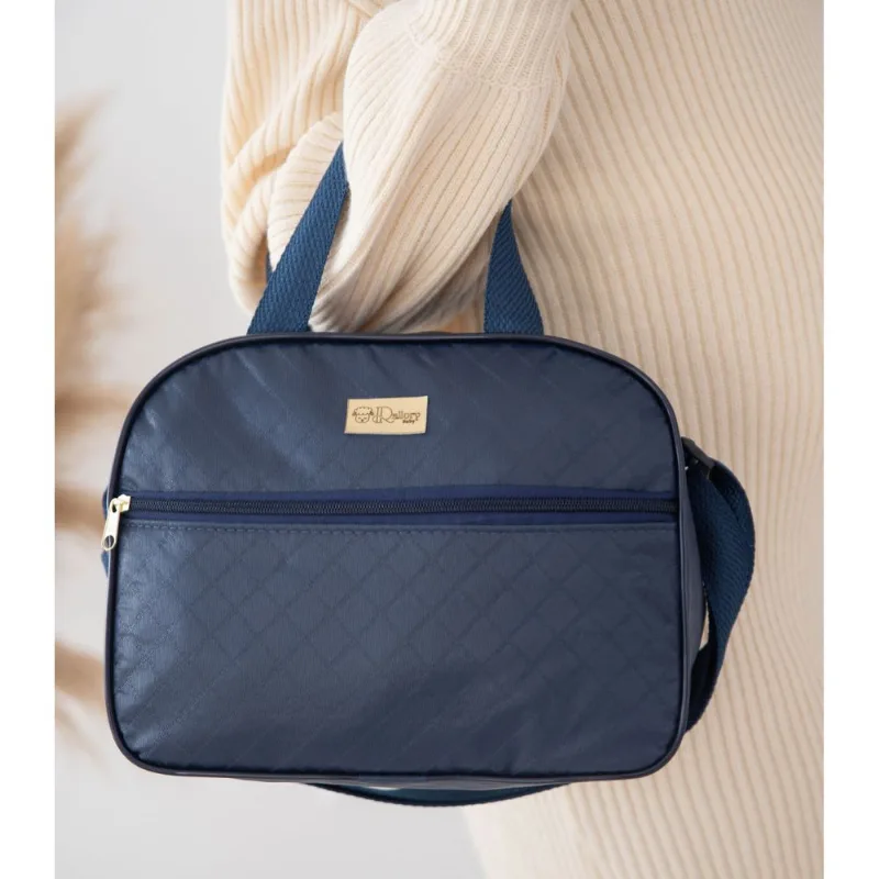 Bolsa Maternidade Bebê Pequena Para Passeio Luxo Azul Marinho