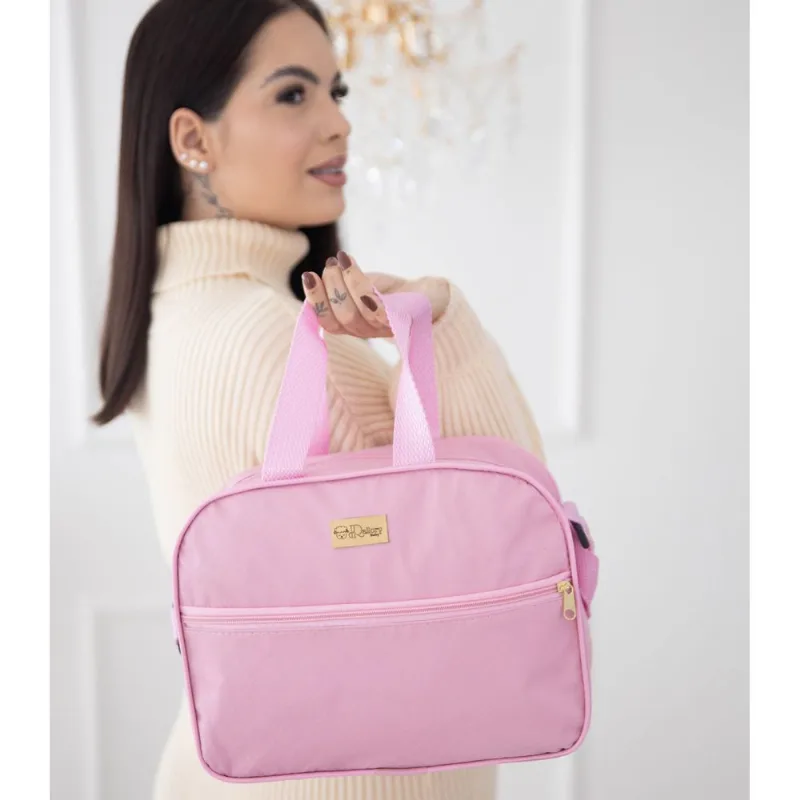 Bolsa Maternidade Bebê Pequena Para Passeio Luxo Rosa Bebê