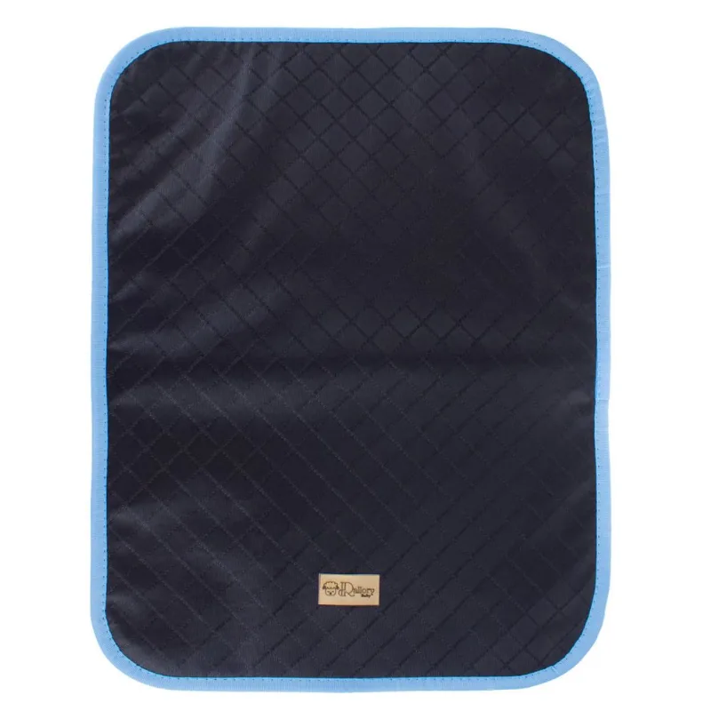 Trocador Fralda Portátil Bebê Impermeável Dobrável Acolchoado Preto com Azul
