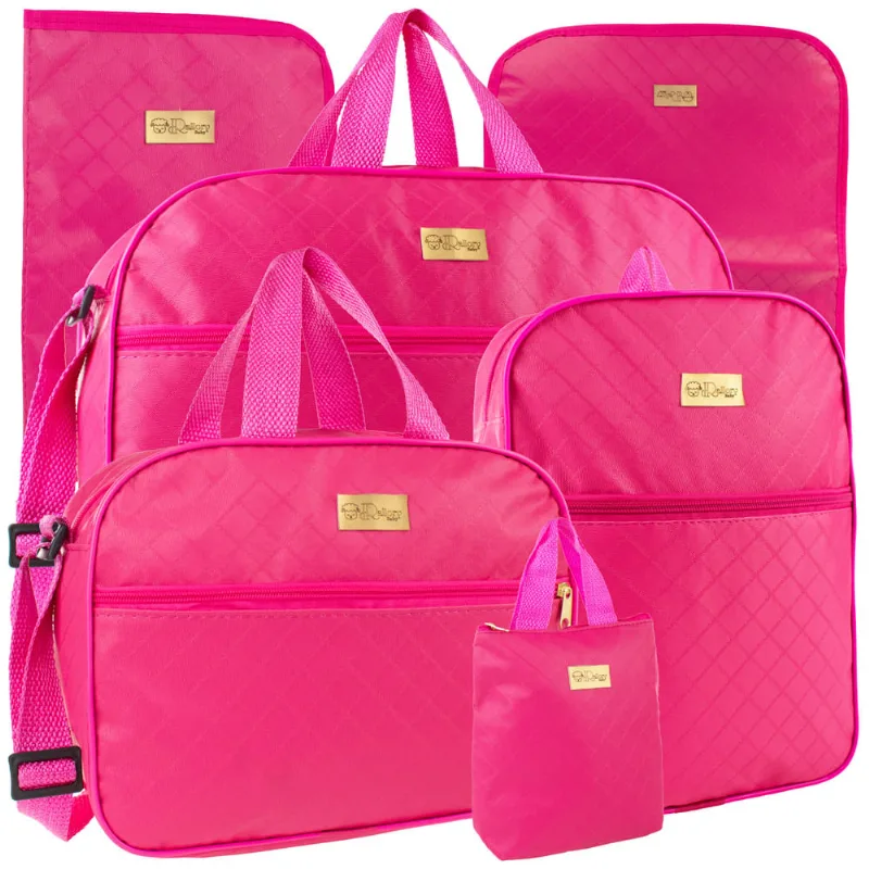 Kit Maternidade 6 Peças Versátil Moderno Menino e Menina Pink