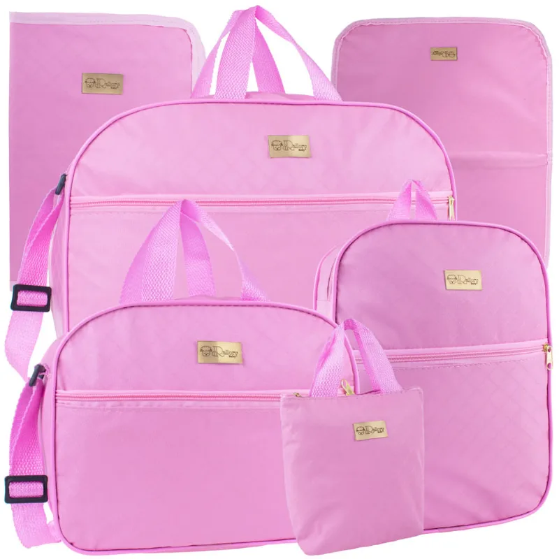 Kit Maternidade 6 Peças Versátil Moderno Menino e Menina Rosa Bebê