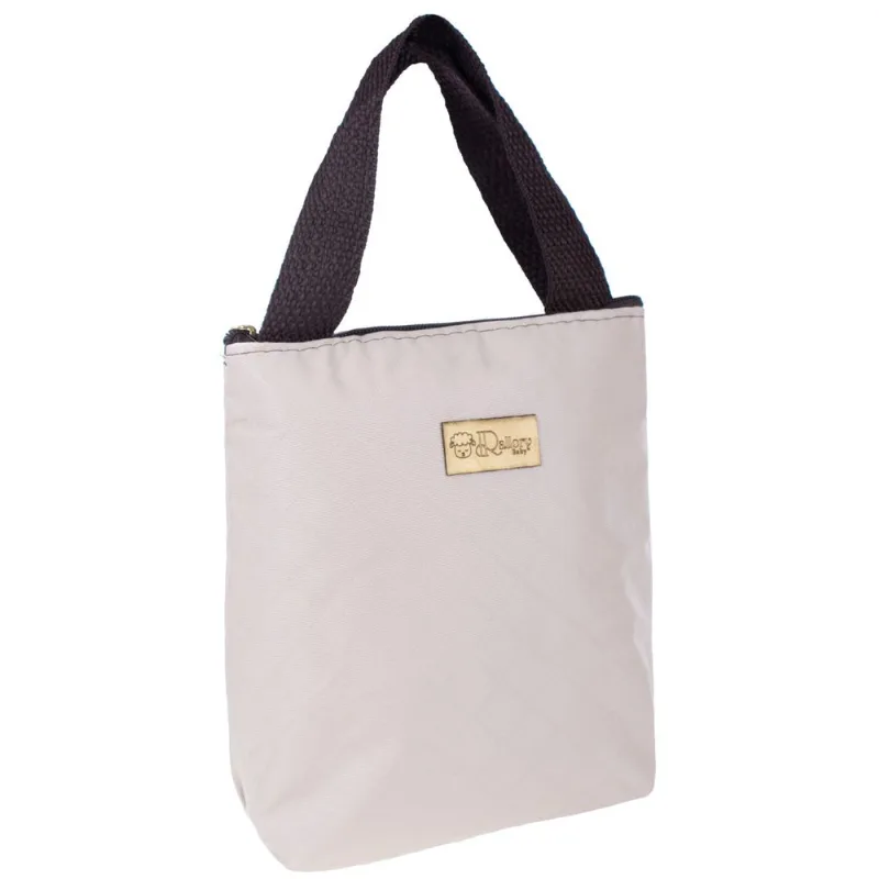 Bolsa Térmica Mamadeira/Marmitinha Maternidade Lancheira Bege