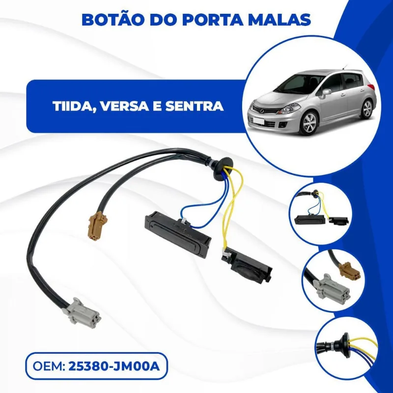Botão Acionador Abertura Porta Malas Tiida Sentra Versa