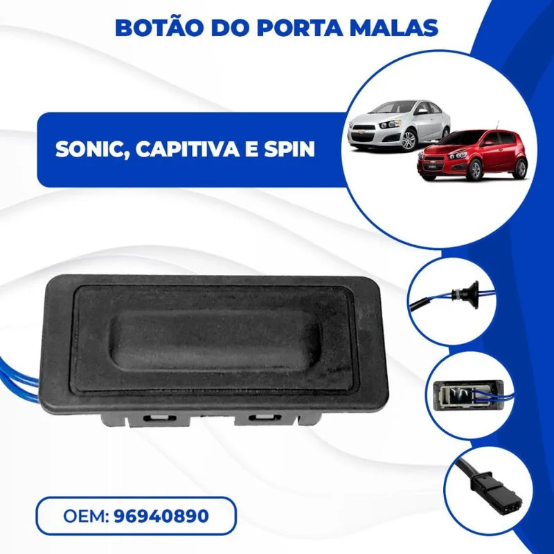 Botão Fecha Elétrica Abertura Porta Malas Sonic Captiva Spin