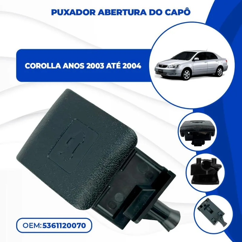Alavanca Puxador Abertura Capô Corolla